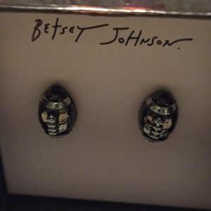 Betsey Johnson Football Earrings